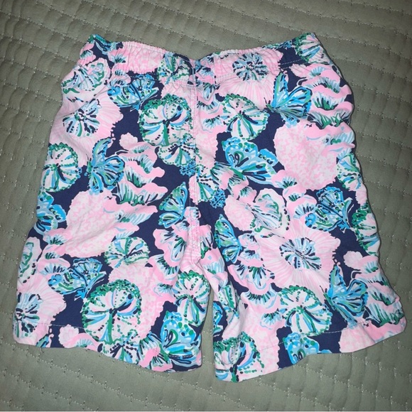 Lilly Pulitzer Boys' kids swim Trunk in Pink and Blue size 4-5. VGUC - Picture 2 of 6